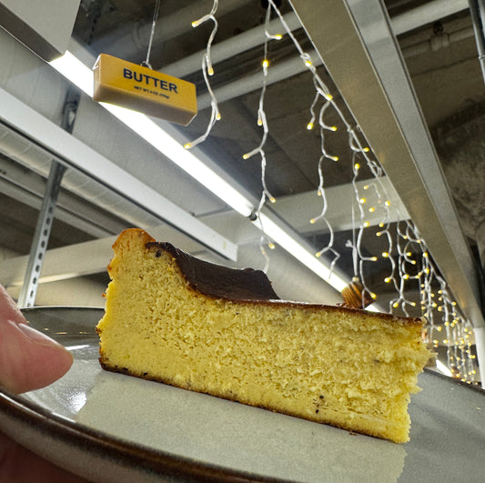 Eggnog Basque Cheesecake